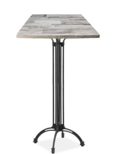 Mesa EIFFEL NEW, alta, aluminio, 4 pies, negra, base de 108 cms y tapa 60 x 60 cms. Color a elegir