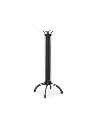 Mesa EIFFEL NEW, alta, aluminio, 4 pies, negra, base de 108 cms y tapa 60 x 60 cms. Color a elegir