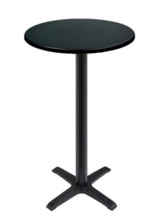 Mesa CARIBE, alta, negra, base de 110 cms y tapa de 60 cms. Color a elegir