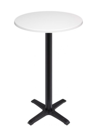 Mesa CARIBE, alta, negra, base de 110 cms y tapa de 70 cms. Color a elegir