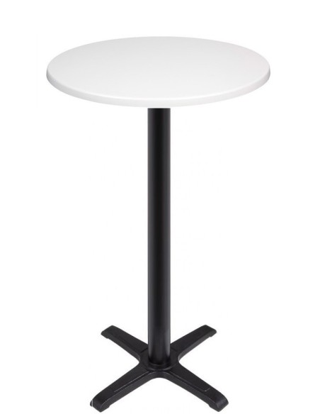 Mesa CARIBE, alta, negra, base de 110 cms y tapa de 70 cms. Color a elegir