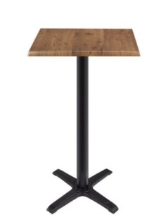 Mesa CARIBE, alta, negra, base de 110 cms y tapa de 70 x 70 cms. Color a elegir