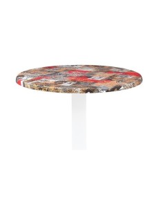 Tablero de mesa Werzalit Alemania, BABYLON 213, 70 cms de diámetro*.