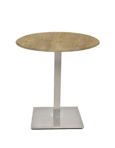 Mesa IPANEMA, acero inoxidable, base de 72 cms y tapa 60 cms. Color a elegir