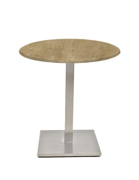 Mesa IPANEMA, acero inoxidable, base de 72 cms y tapa 60 cms. Color a elegir