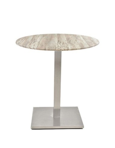 Mesa IPANEMA, acero inoxidable, base de 72 cms y tapa 60 cms. Color a elegir