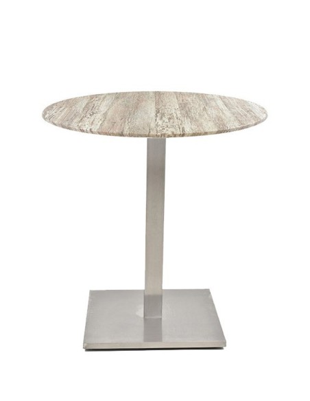 Mesa IPANEMA, acero inoxidable, base de 72 cms y tapa 60 cms. Color a elegir