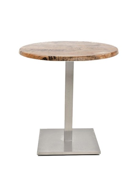 Mesa IPANEMA, acero inoxidable, base de 72 cms y tapa 70 cms. Color a elegir