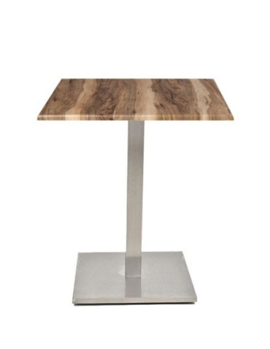 Mesa IPANEMA, acero inoxidable, base de 72 cms y tapa 70 x 70 cms. Color a elegir