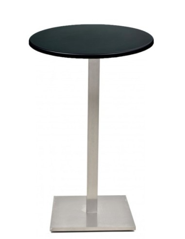 Mesa IPANEMA, alta, acero inoxidable, base de 110 cms y tapa 70 cms. Color a elegir