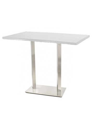 Mesa IPANEMA, alta, acero inoxidable, tapa 110 x 70 cms. Color a elegir