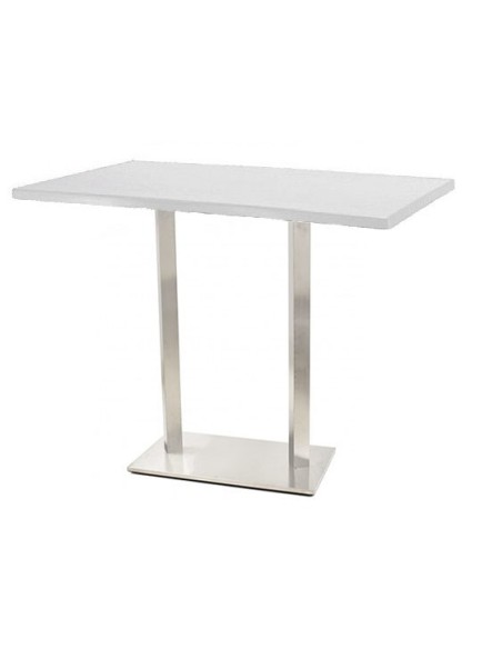 Mesa IPANEMA, alta, acero inoxidable, tapa 110 x 70 cms. Color a elegir