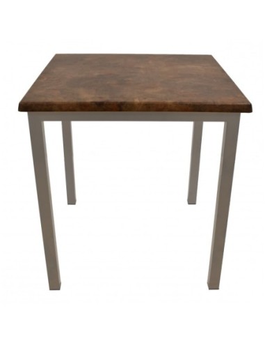Mesa LIRIO, metal, base de 65 x 65 cms y tapa 70 x 70 cms. Color a elegir