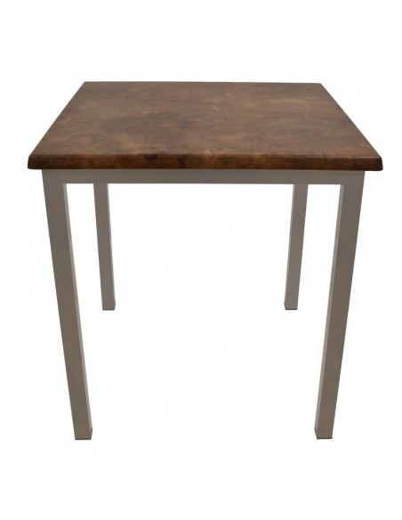 Mesa LIRIO, metal, base de 65 x 65 cms y tapa 70 x 70 cms. Color a elegir
