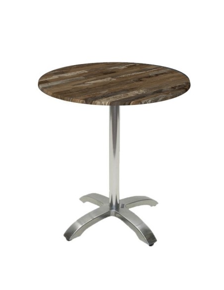 Mesa MILAN, aluminio, 4 radios, base de 72 cms y tapa 60 cms. Color a elegir