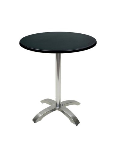 Mesa MILAN, aluminio, 4 radios, base de 72 cms y tapa 60 cms. Color a elegir