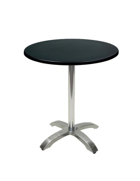 Mesa MILAN, aluminio, 4 radios, base de 72 cms y tapa 60 cms. Color a elegir