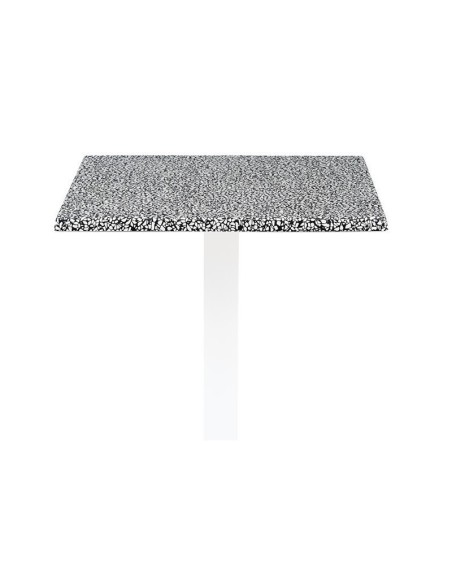 Mesa MILAN, aluminio, 4 radios, base de 72 cms y tapa 60 x 60 cms. Color a elegir