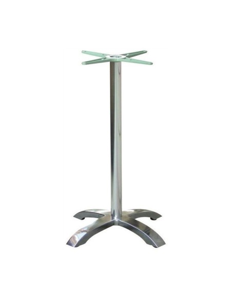 Mesa MILAN, alta, aluminio, 4 radios, base de 110 cms y tapa 70 x 70 cms. Color a elegir