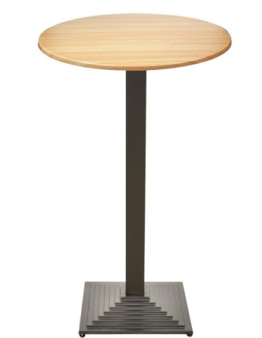 Mesa ELBA, alta, negra, base de 110 cms y tapa de 60 cms. Color a elegir