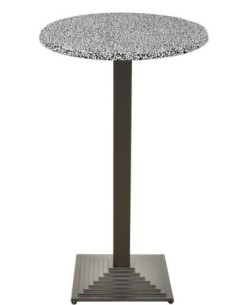 Mesa ELBA, alta, negra, base de 110 cms y tapa de 70 cms. Color a elegir 2