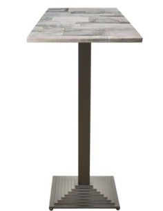 Mesa ELBA, alta, negra, base de 110 cms y tapa de 60 x 60 cms. Color a elegir