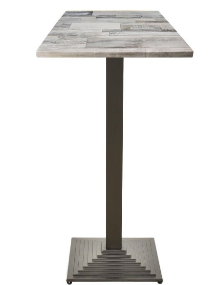 Mesa ELBA, alta, negra, base de 110 cms y tapa de 60 x 60 cms. Color a elegir