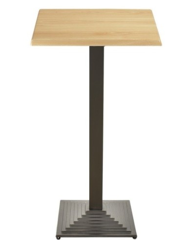 Mesa ELBA, alta, negra, base de 110 cms y tapa de 60 x 60 cms. Color a elegir