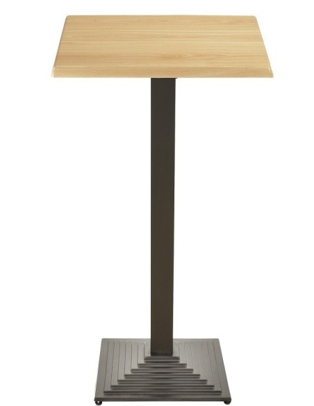 Mesa ELBA, alta, negra, base de 110 cms y tapa de 60 x 60 cms. Color a elegir