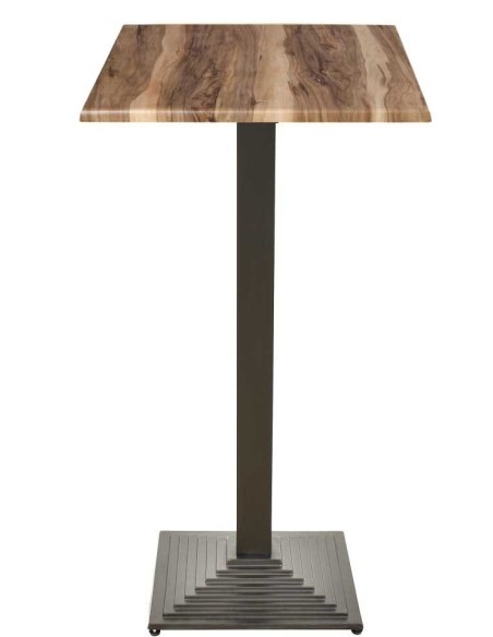 Mesa ELBA, alta, negra, base de 110 cms y tapa de 70 x 70 cms. Color a elegir