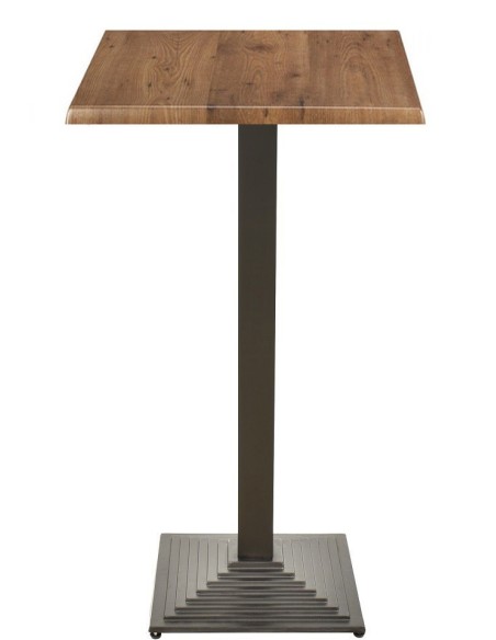 Mesa ELBA, alta, negra, base de 110 cms y tapa de 70 x 70 cms. Color a elegir