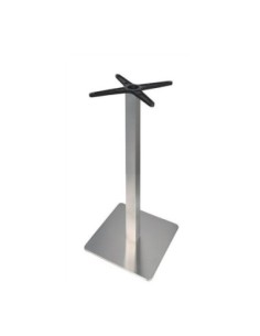 Mesa RHIN, alta, acero inoxidable, base de 110 cms y tapa 70 x 70 cms. Color a elegir