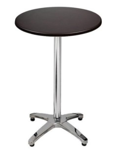 Mesa ROMA, alta, aluminio, 4 radios, base de 112 cms y tapa 60 cms. Color a elegir