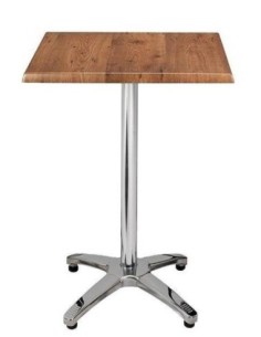 Mesa ROMA, alta, aluminio, 4 radios, base de 112 cms y tapa 70x70 cms. Color a elegir 2