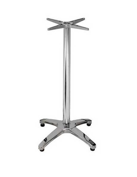 Mesa ROMA, alta, aluminio, 4 radios, base de 112 cms y tapa 70x70 cms. Color a elegir