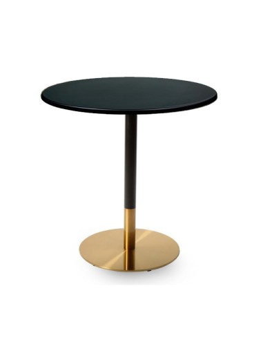 Mesa VERSALLES NEW, dorada y negra, base de 72 cms y tapa de 60 cms. Color a elegir