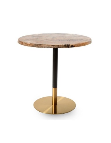 Mesa VERSALLES NEW, dorada y negra, base de 72 cms y tapa de 70 cms. Color a elegir