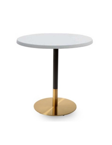Mesa VERSALLES NEW, dorada y negra, base de 72 cms y tapa de 80 cms. Color a elegir