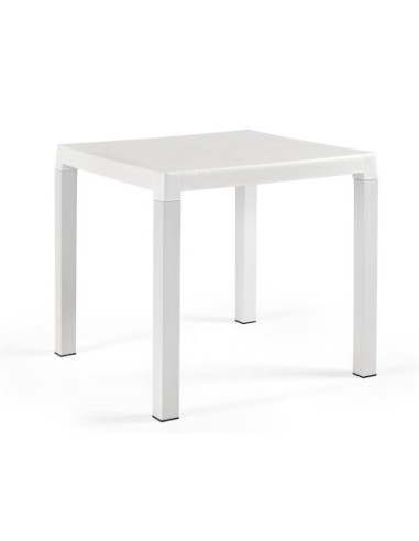 Mesa DITA, polipropileno blanco, 80 x 80 cms