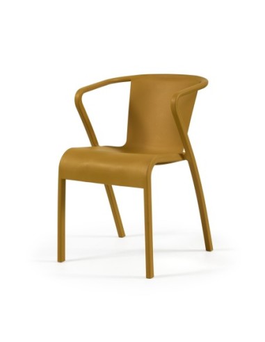 Sillón LUGO, apilable,  polipropileno tórtora