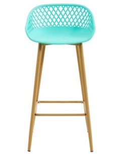 Taburete STRAUSS, metal, polipropileno verde pastel 2