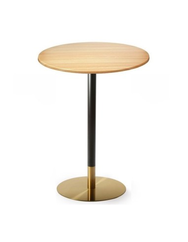 Mesa alta VERSALLES NEW, dorada y negra, base de 110 cms y tapa de 60 cms. Color a elegir