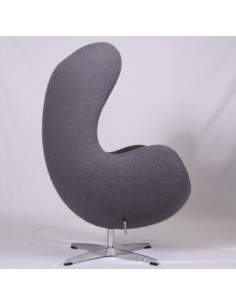 Sillón EG, fibra de vidrio, basculante, tapizado cachemir gris oscuro 2