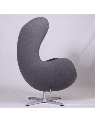Sillón EG, fibra de vidrio, basculante, tapizado cachemir gris oscuro