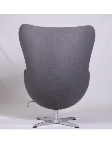 Sillón EG, fibra de vidrio, basculante, tapizado cachemir gris oscuro