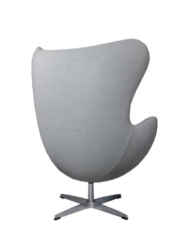Sillón EG, fibra de vidrio, basculante, tapizado cachemir gris
