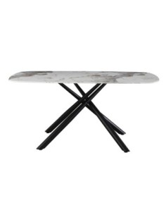 Mesa JAZZ, metal negro, tapa de cristal templado, 160x90 cms 2