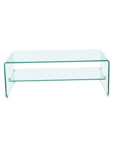 Mesa CHALLENGER, baja, cristal curvado, 110x55 cms 2