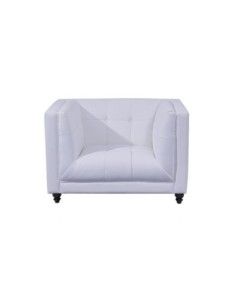 Sillón LEWIS, similpiel blanca 2