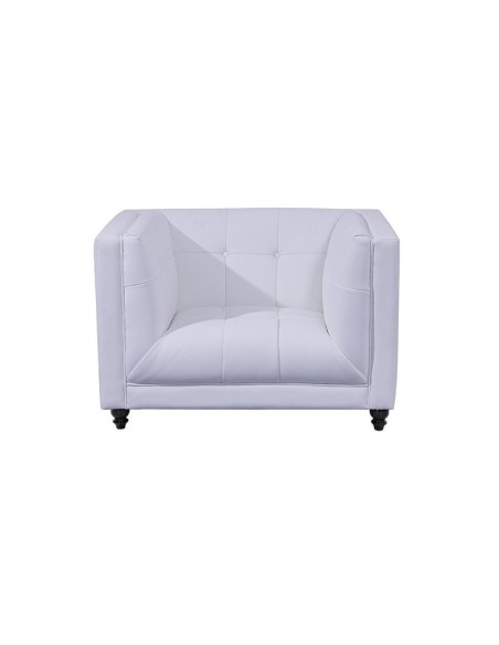 Sillón LEWIS, similpiel blanca